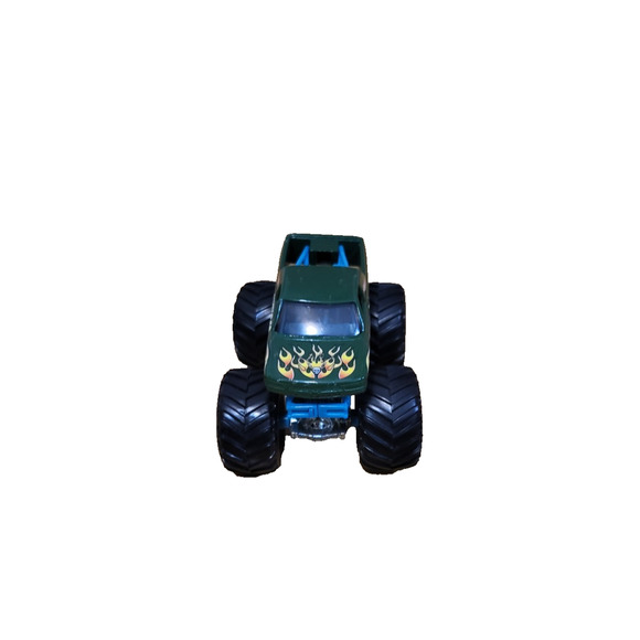 Hot Wheels Monster Jam Avenger Monster Truck Green Blue Chassis Flames Loose - Picture 1 of 9